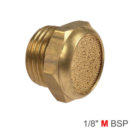 AIRCRAFT Muffler Brass Flat 1/8' Male